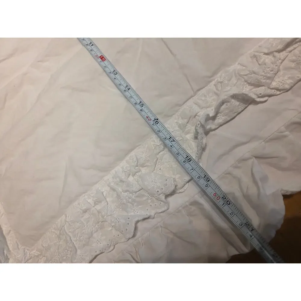 Simply Shabby Chic White Ruffle Outlined Pillowcase Romantic